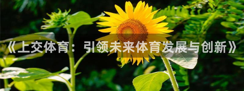 必一体育最新官网入口首页：《上交体育：引领未来体育发展与创新